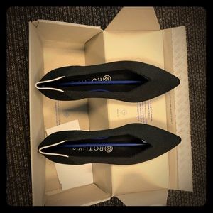 Rothy's pointed toe black flats. NIB.
